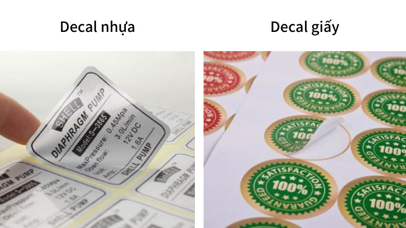 Decal Giấy Và Decal Nhựa