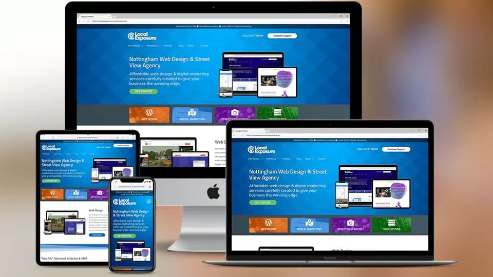 Minh họa maket trong giao diện website và ứng dụng di động