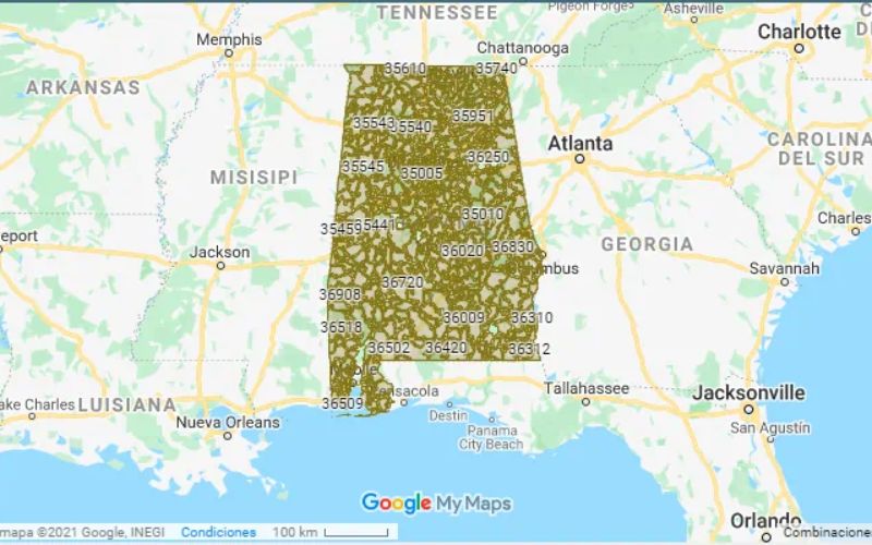 Mã Zip Alabama (2)