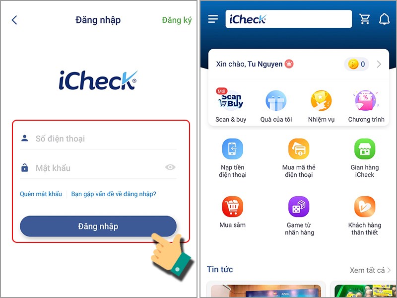Ứng dụng iCheck Scan