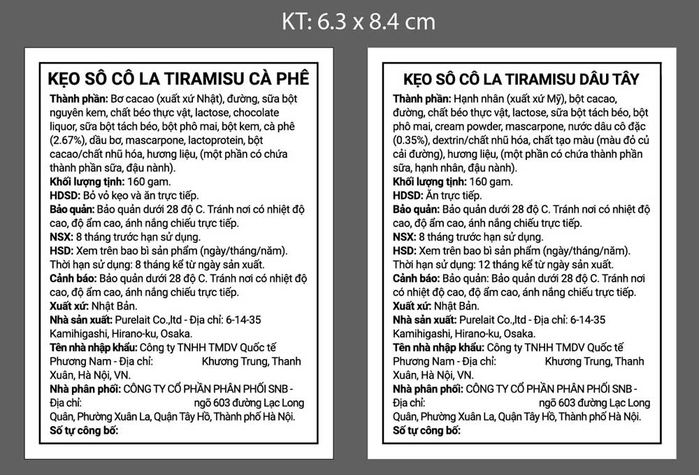 Tem phụ nhập khẩu