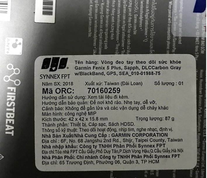 Tem phụ sản phẩm vòng đeo tay theo dõi sức khỏe