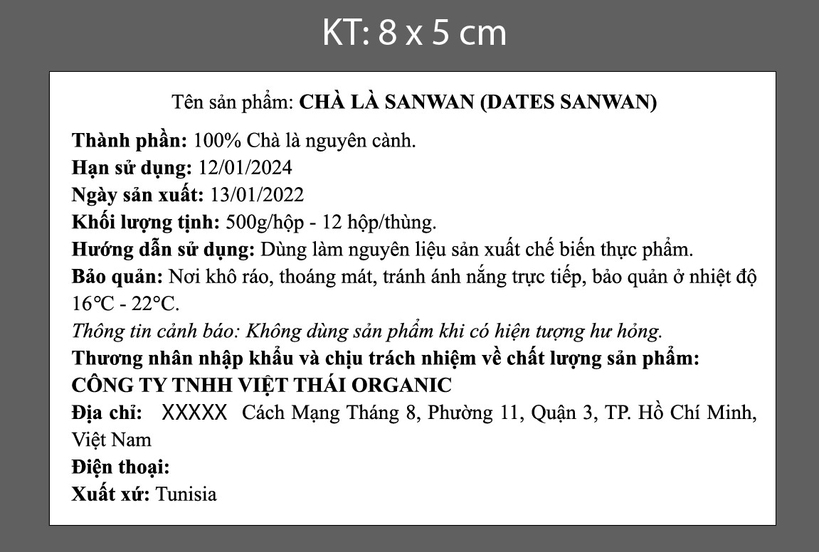 Dán tem phụ nhập khẩu