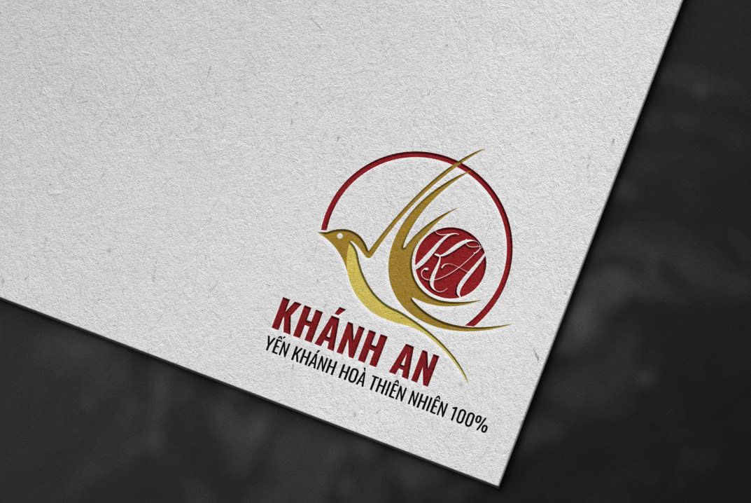 Mẫu logo yến sào được thiết kế lồng kép với tên thương hiệu sản phẩm Mẫu logo yến sào được thiết kế lồng kép với tên thương hiệu sản phẩm