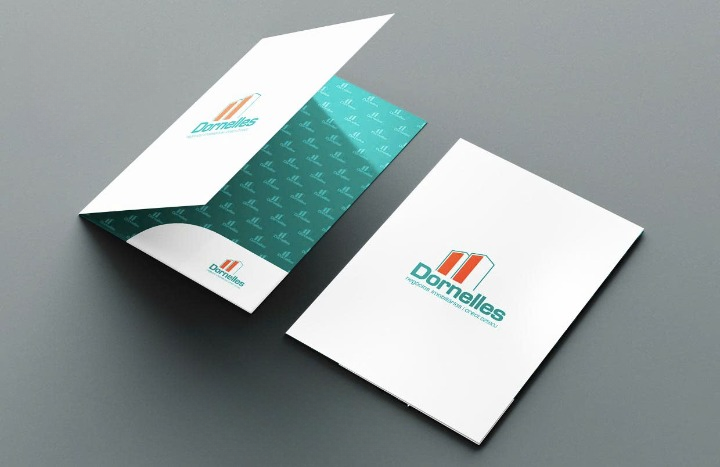 Mẫu folder được thiết kế đơn giản cho ngân hàng, tài chính