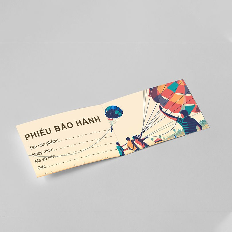 Phiếu bảo hành dạng tờ gấp Phiếu bảo hành dạng tờ gấp