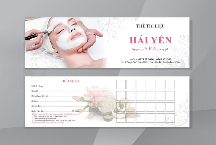 Mẫu phiếu bảo hành tích hợp thẻ liệu trình Mẫu phiếu bảo hành tích hợp thẻ liệu trình