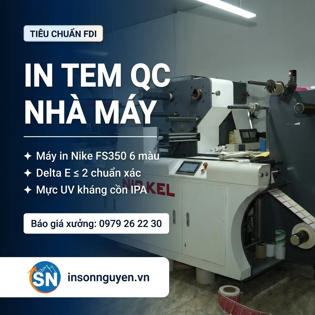 Máy in Nikel FS350 tại Xưởng in Sơn Nguyên