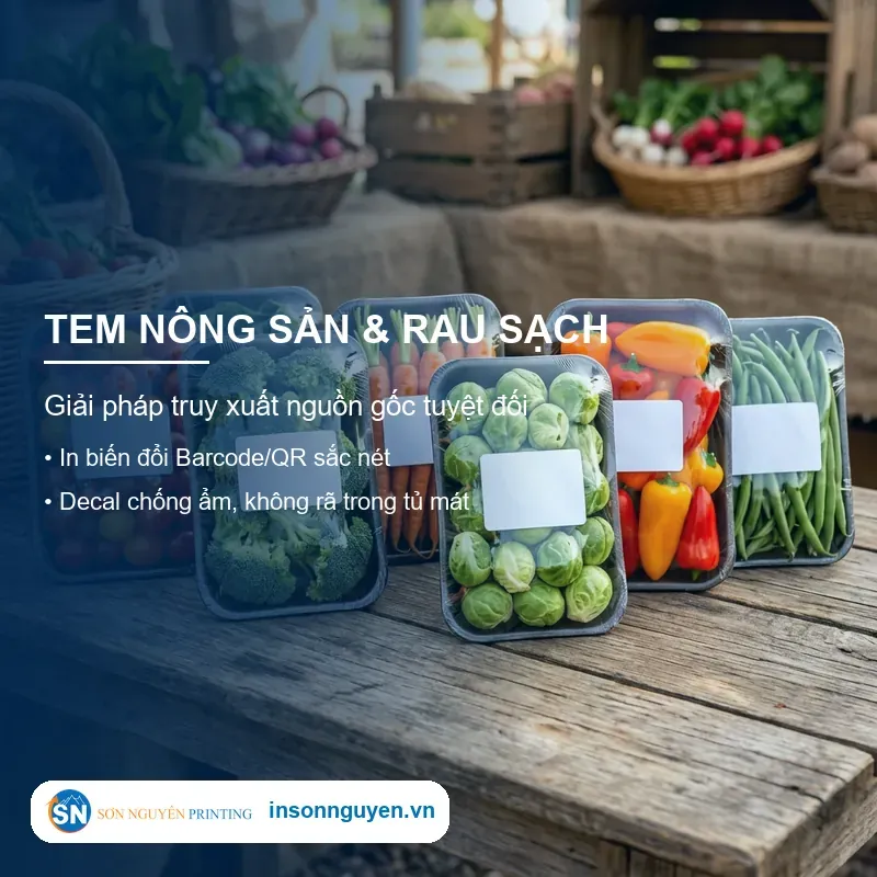 In tem nhãn thực phẩm tại xưởng Sơn Nguyên
