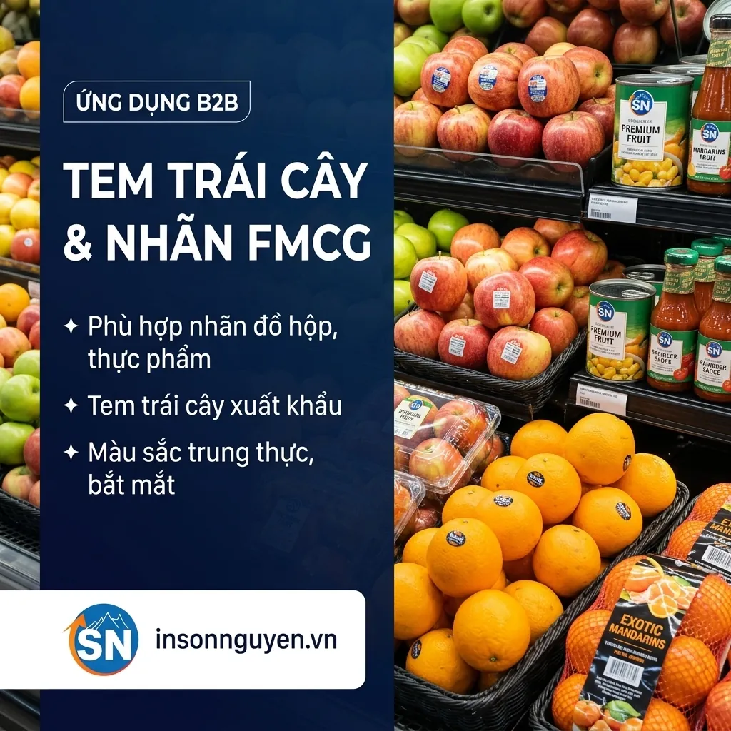 in tem nhãn decal giấy thực phẩm mỹ phẩm sắc nét