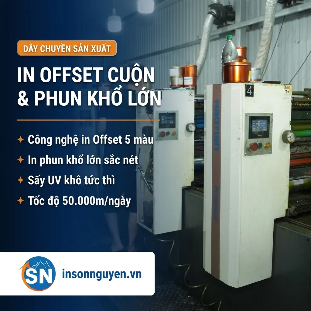 máy in decal pp công suất lớn tại xưởng