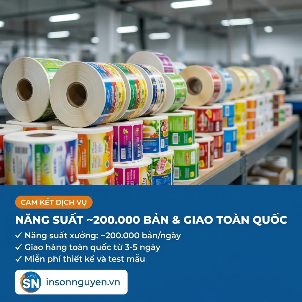 máy in decal pp công suất lớn tại xưởng