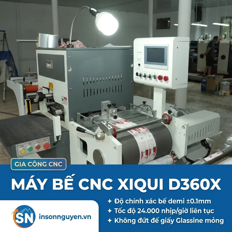 Máy bế CNC decal cuộn Xiqui D360X