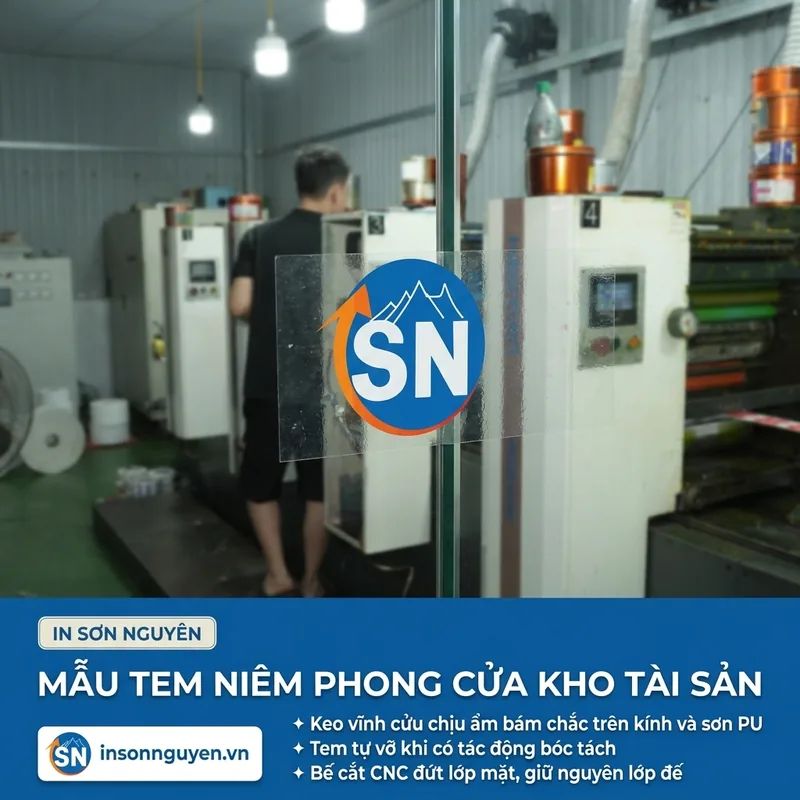 in tem niêm phong cửa tại xưởng Sơn Nguyên
