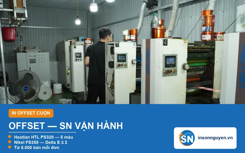 Máy in Offset Haotian HTL PS320 tại In Sơn Nguyên