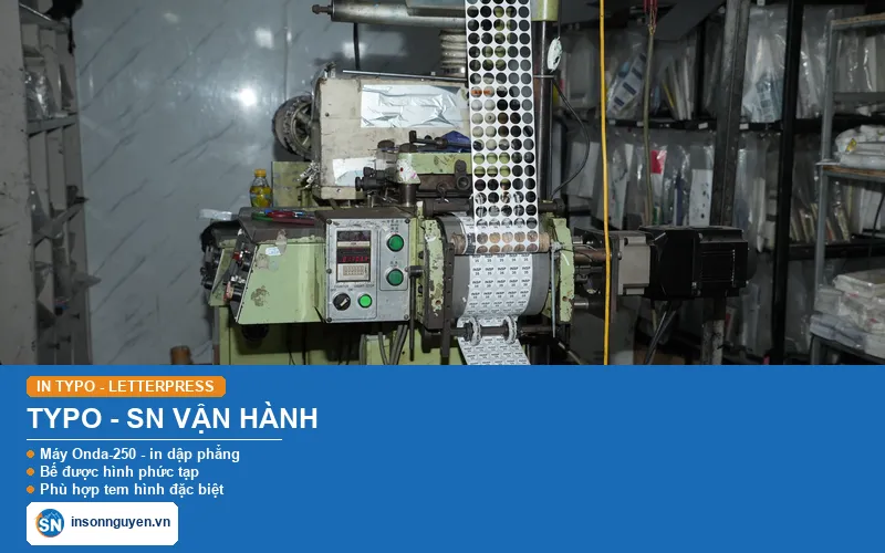 Máy in Typo Onda-250 tại In Sơn Nguyên