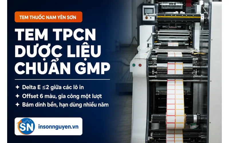 Máy in offset Nikel FS350 đồng bộ màu Delta E cho tem dược liệu Ba Vì