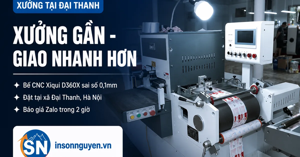 Xưởng in tem nhãn Đại Thanh - máy bế cuộn Xiqui D360X