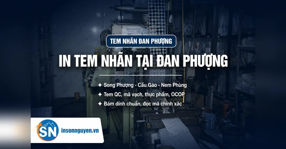 In tem nhãn tại Đan Phượng - máy in dập phẳng Onda 250 xưởng In Sơn Nguyên