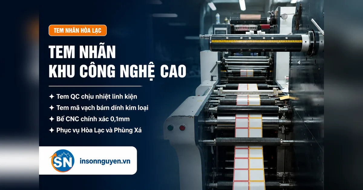 In tem nhãn tại Hòa Lạc - máy in offset Nickel FS350 xưởng In Sơn Nguyên