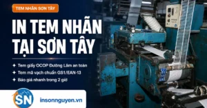 Máy in offset Iwasaki VSUD-250 in tem nhãn Sơn Tây