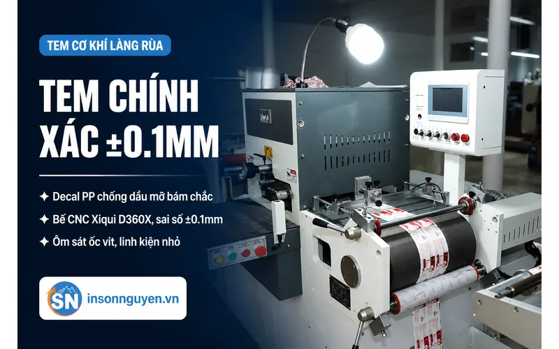 Tem quản lý xuất xưởng cho cơ khí làng nghề làng Rùa