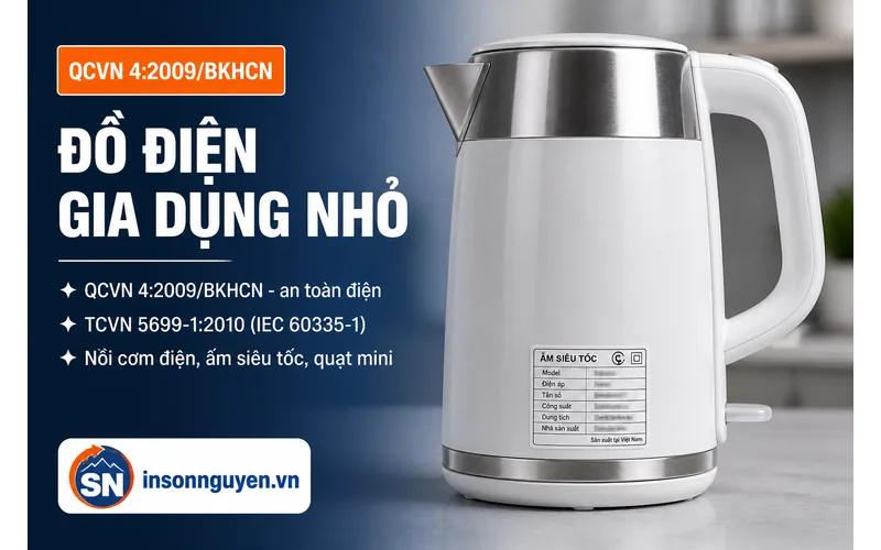 Tem phụ đồ điện gia dụng nhỏ đạt QCVN 4:2009/BKHCN an toàn thiết bị điện