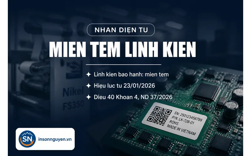 Linh kiện điện tử nhập khẩu bảo hành được miễn tem phụ theo Điều 40 Khoản 4 NĐ 37/2026